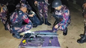 গভীর রাতে রাঙামাটির বাঘাইছড়িতে বিজিবির অভিযানে বিপুল অস্ত্র ও গোলাবারুদ উদ্ধার