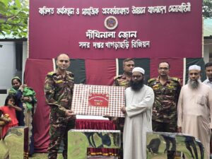 কর্মসংস্থান ও সামাজিক উন্নয়নে সহায়তা প্রদান করলো সেনাবাহিনীর দীঘিনালা জোন