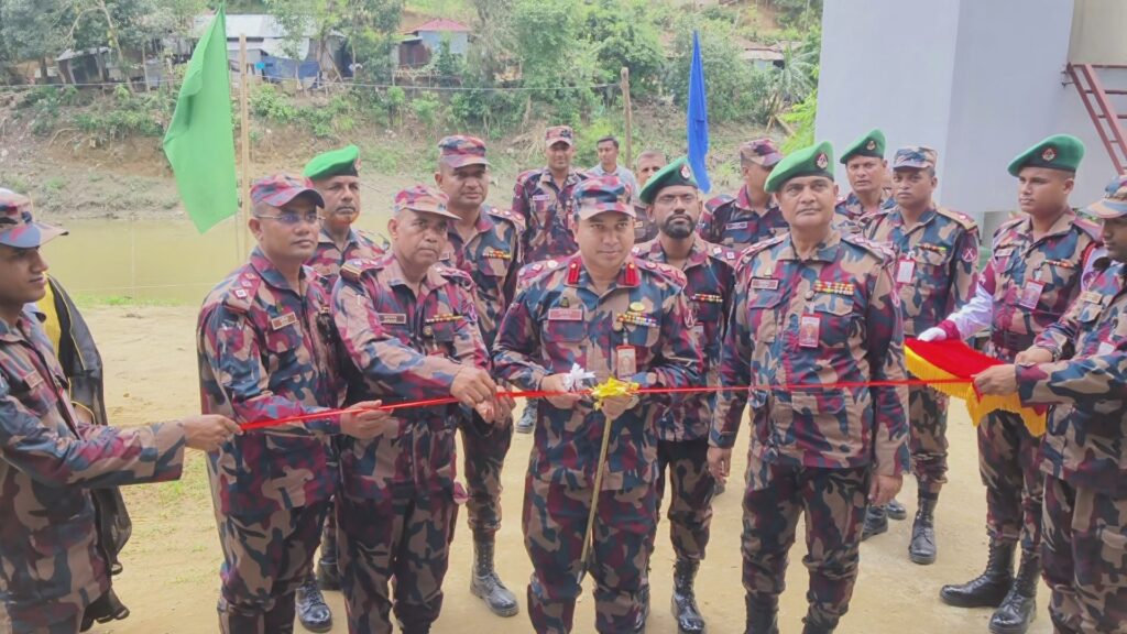 রাঙামাটির বাঘাইছড়িতে ২৭ বিজিবির নবনির্মিত সৈনিক লাইন উদ্বোধন