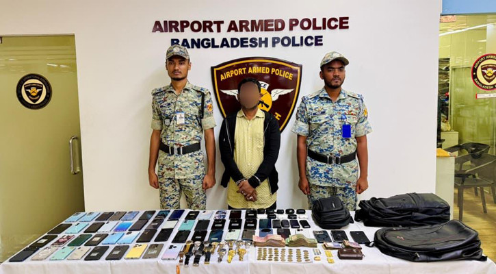 শাহজালাল বিমানবন্দরে অজ্ঞান পার্টির হোতা আটক, উদ্ধার ৫৫ মোবাইল