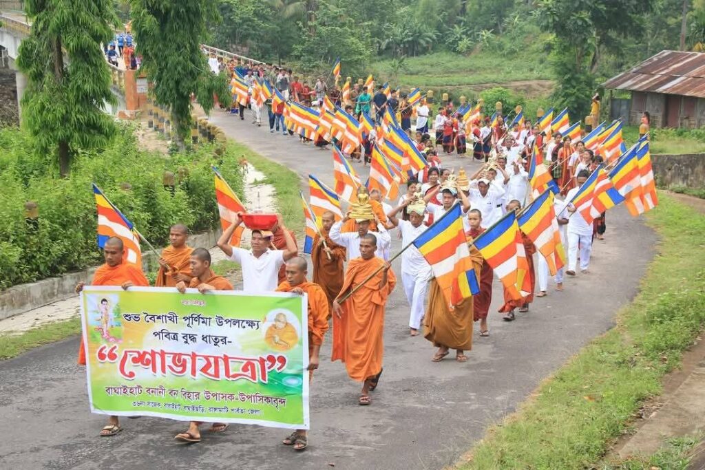 সাজেকে বনানি বন বিহারে ধর্মীয় ভাবগাম্ভীর্যে বুদ্ধ পূর্ণিমা উদযাপন