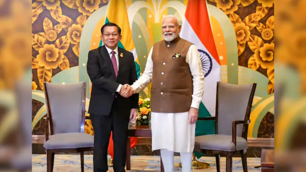 মিয়ানমারের প্রেসিডেন্ট হিসেবে নিজের প্রথম বিদেশ সফরে ভারতে গেলেন হ্লাইং