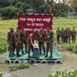 চেঙ্গি নদীতে ১৮০০ মাছের পোনা অবমুক্ত করলো সেনাবাহিনীর নানিয়ারচর জোন