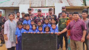 শান্তি ও সম্প্রীতি কর্মসূচির আওতায় বাঘাইছড়িতে বিজিবির শিক্ষা ও মানবিক সহায়তা কার্যক্রম