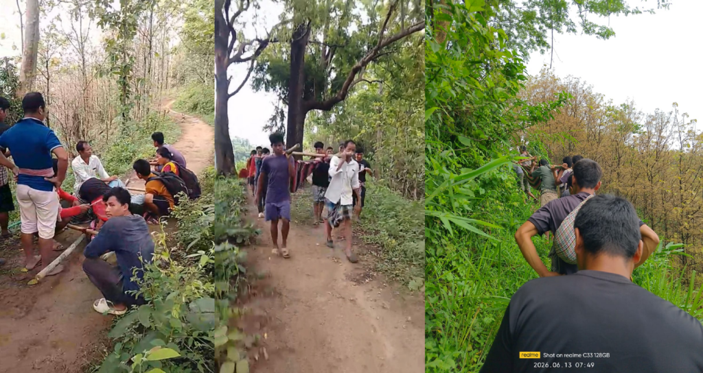আড়াই ঘণ্টা পাহাড়ি পথ পেরিয়ে বাঁশের মাচায় প্রসূতিকে নেয়া হল হাসপাতালে, জন্ম নিল কন্যাশিশু