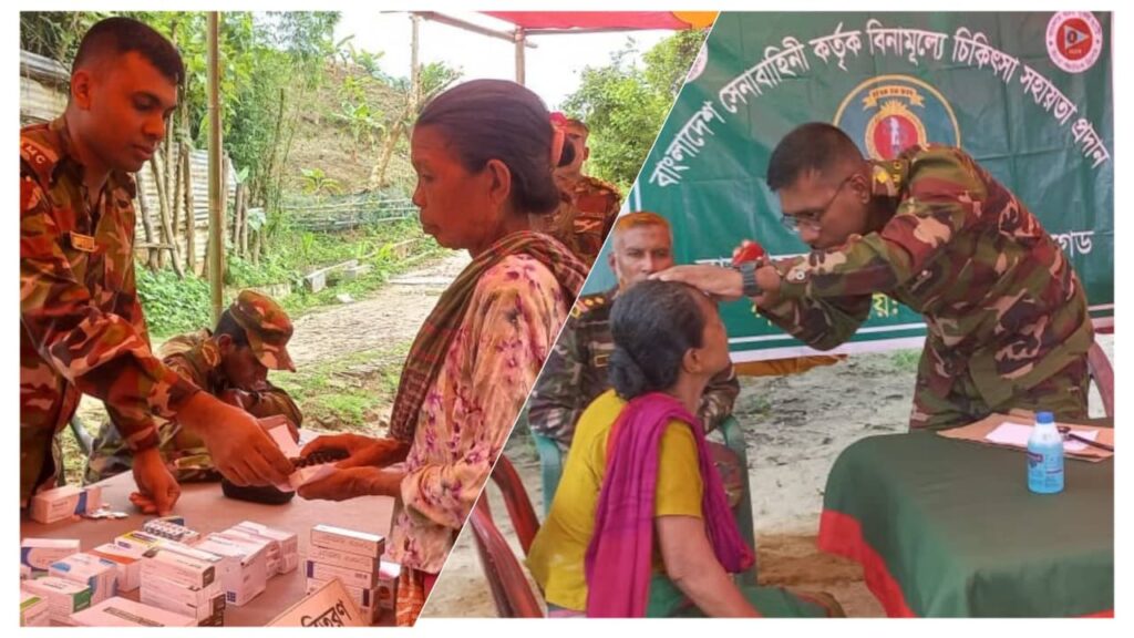 দুর্গম রাজস্থলীতে সেনাবাহিনীর মেডিক্যাল ক্যাম্প, ৭৩ পাহাড়ি রোগী পেলেন চিকিৎসাসেবা
