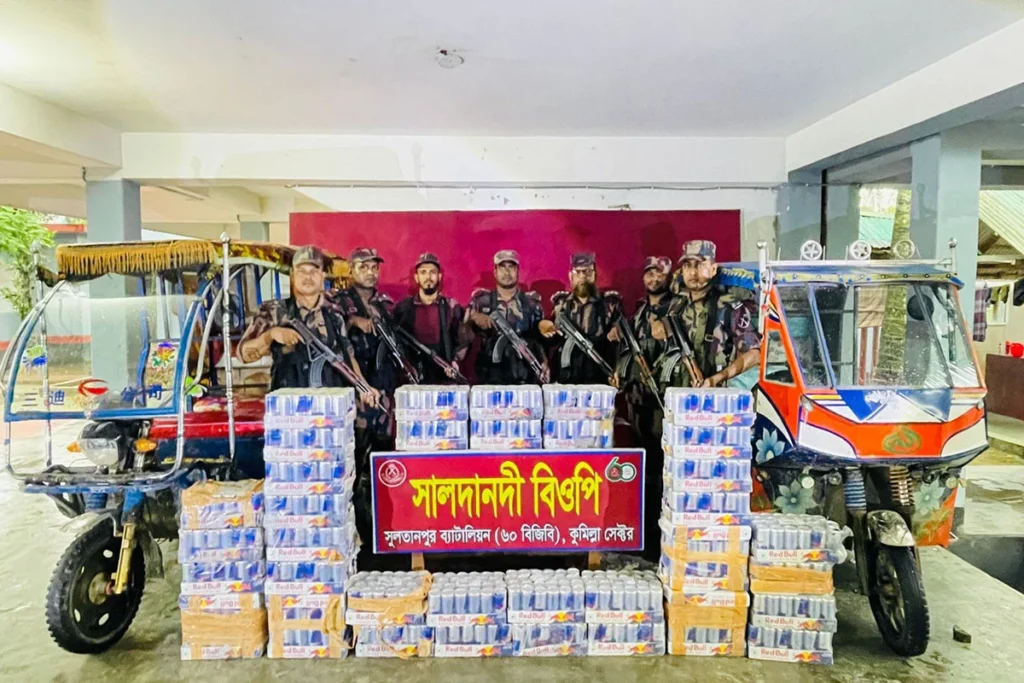 সীমান্তে বিজিবির অভিযানে ৫৬ লাখ টাকার ভারতীয় পণ্য জব্দ