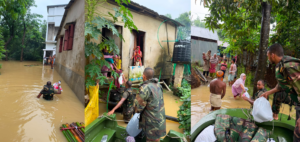 ফটিকছড়ির বন্যাদুর্গত মানুষের পাশে সেনাবাহিনীর লক্ষীছড়ি জোন, দুর্গম এলাকায় ত্রাণ বিতরণ