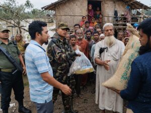 আলীকদমে সেনাবাহিনী-প্রশাসনের যৌথ ত্রাণ কার্যক্রম, ২৮৫ বন্যাদুর্গত পরিবার পেল সহায়তা