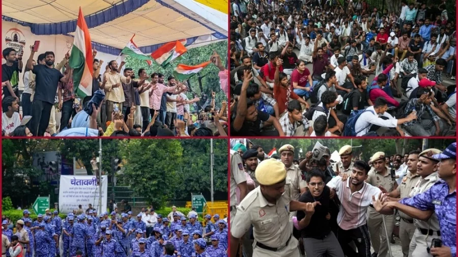 ককরোচ পার্টির মিছিলে পুলিশের লাঠিচার্জ, উত্তাল ভারত