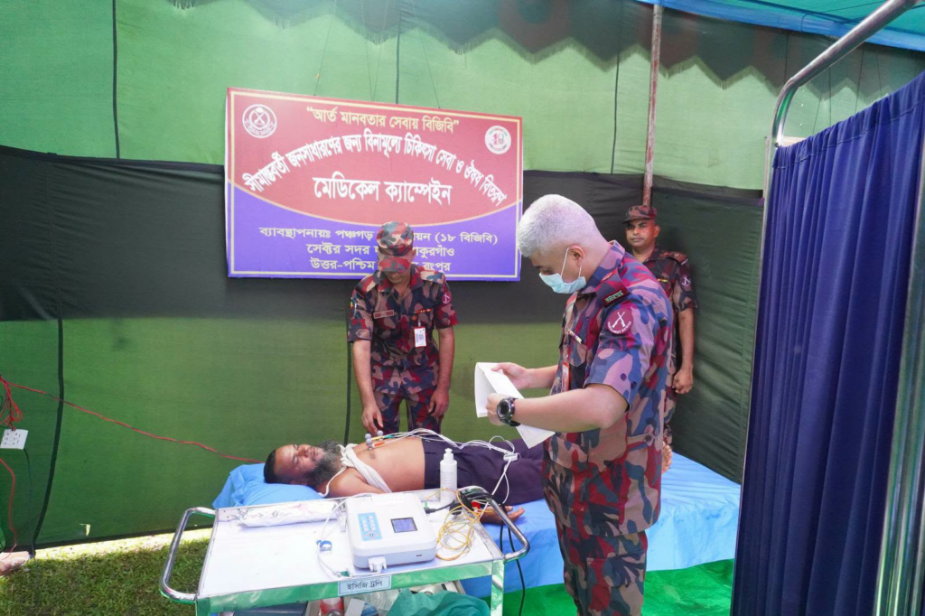 বিজিবির মানবিক উদ্যোগে পঞ্চগড়ে ৫০০ প্রান্তিক মানুষের বিনামূল্যে চিকিৎসাসেবা