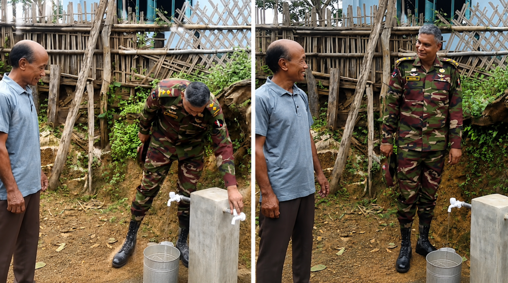 সেনাবাহিনীর হাত ধরে নিরাপদ পানির দীর্ঘদিনের সংকট দূর, উচ্ছ্বসিত পাহাড়বাসী