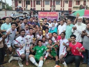 মাটিরাঙ্গায় সেনাবাহিনী আয়োজিত সম্প্রীতি কাপ ফুটবল: শিরোপা জিতল গোমতী ইউনিয়ন একাদশ