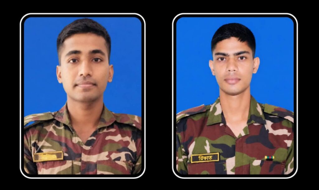 যথাযথ সামরিক মর্যাদায় শাহাদাত বরণকারী দুই সেনাসদস্যের দাফন সম্পন্ন
