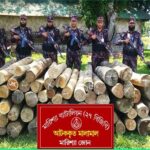 বাঘাইছড়িতে ২৭ বিজিবির অভিযানে প্রায় ১শ ঘনফুট অবৈধ কাঠ উদ্ধার
