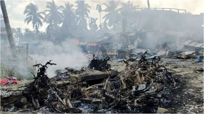 রাখাইনে মিয়ানমার সেনাবাহিনীর বিমান হামলায় নিহত অন্তত ৩৩
