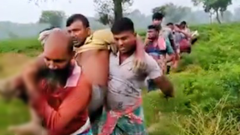 সীমান্তে বিএসএফের গুলিতে বাংলাদেশি আহত, ভারতীয়কে আটক করল স্থানীয়রা