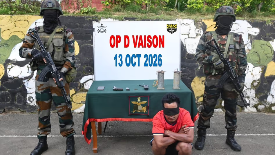 মণিপুরে কুকি ন্যাশনাল আর্মির সদস্য গ্রেপ্তার, পিস্তল ও দুটি আইইডি উদ্ধার