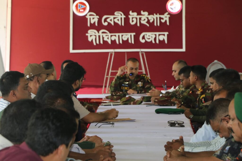 দীঘিনালায় দুর্গাপূজার নিরাপত্তা নিয়ে সেনাবাহিনীর মতবিনিময় সভা