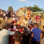 চেঙ্গী নদীতে প্রতিমা বিসর্জনে শেষ হলো পানছড়ির দুর্গোৎসব