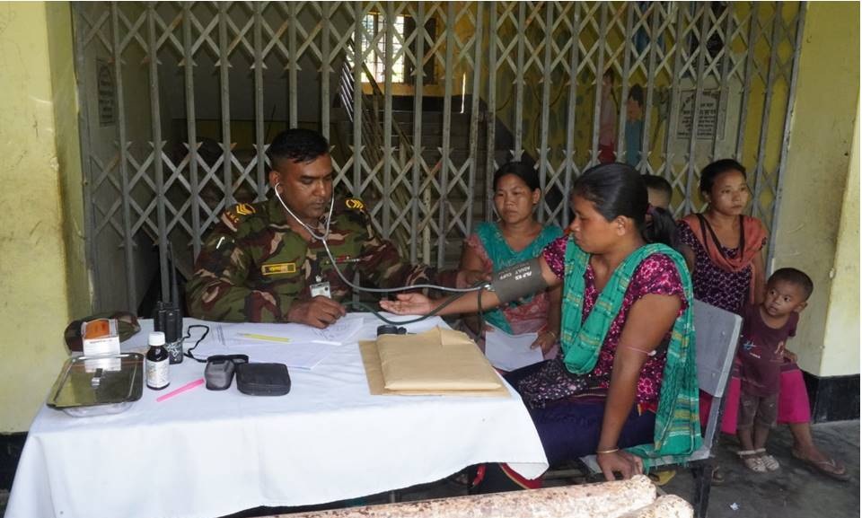 দুর্গম পাহাড়ে বিনামূল্যে চিকিৎসাসেবা, কাপ্তাইয়ে ১১ আর ই ব্যাটালিয়নের মেডিকেল ক্যাম্প